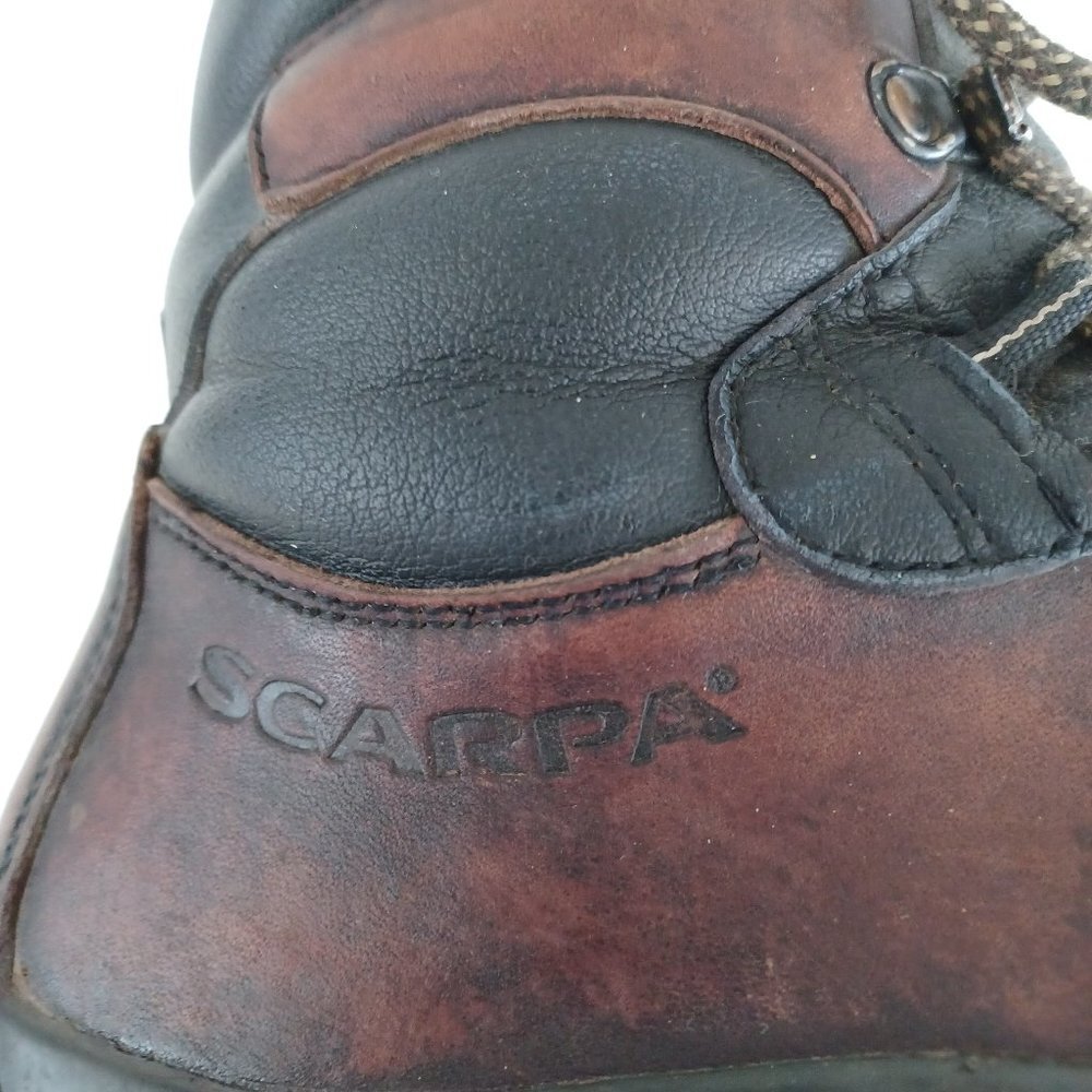 🌄 Vintage Scarpa Italian Made Stiff Leather Hiking Boots Size 39.5 🌄 - Picture 10 of 15